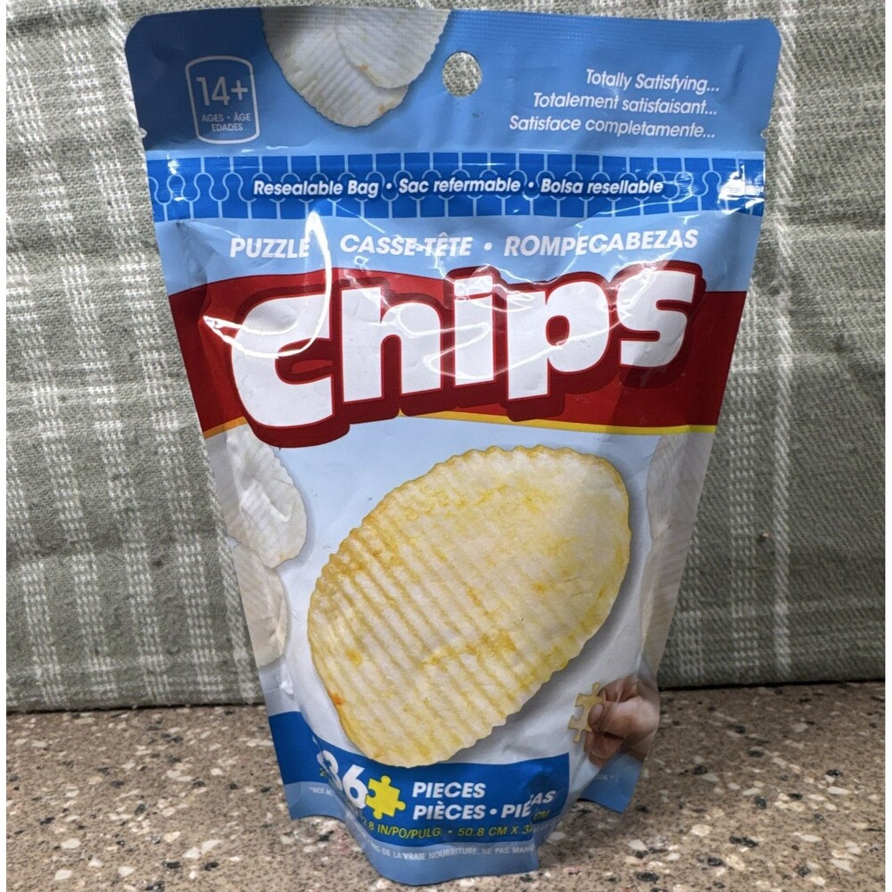Sure-Lox Chips Potato Chips Bag Jigsaw Puzzle 236 Pieces Resealable Bag 14+